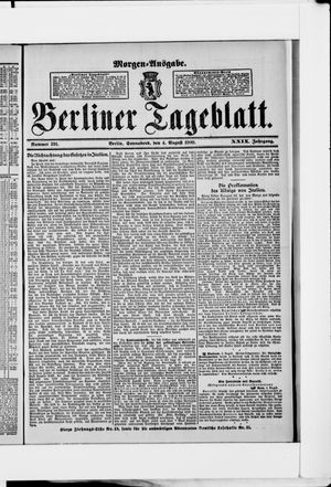 Berliner Tageblatt und Handels-Zeitung vom 04.08.1900
