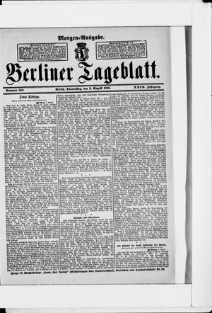 Berliner Tageblatt und Handels-Zeitung vom 09.08.1900