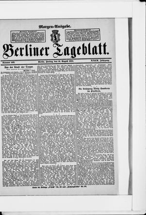 Berliner Tageblatt und Handels-Zeitung vom 10.08.1900
