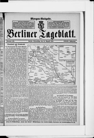 Berliner Tageblatt und Handels-Zeitung vom 16.08.1900