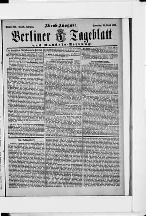 Berliner Tageblatt und Handels-Zeitung vom 23.08.1900