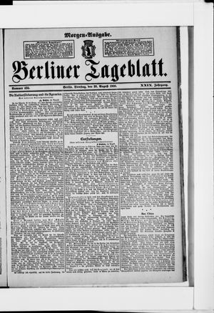 Berliner Tageblatt und Handels-Zeitung vom 28.08.1900