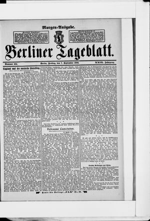Berliner Tageblatt und Handels-Zeitung vom 07.09.1900