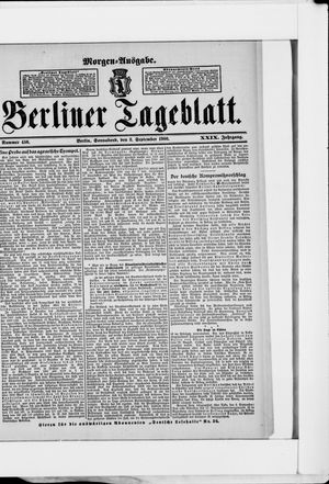 Berliner Tageblatt und Handels-Zeitung vom 08.09.1900