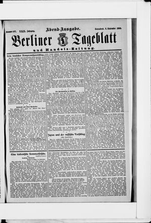 Berliner Tageblatt und Handels-Zeitung vom 08.09.1900