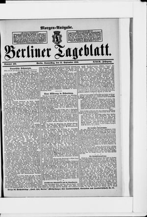 Berliner Tageblatt und Handels-Zeitung vom 13.09.1900