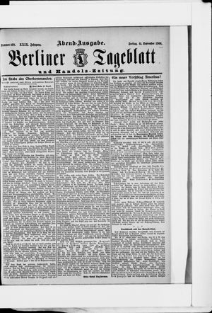 Berliner Tageblatt und Handels-Zeitung vom 14.09.1900