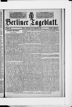 Berliner Tageblatt und Handels-Zeitung vom 23.09.1900