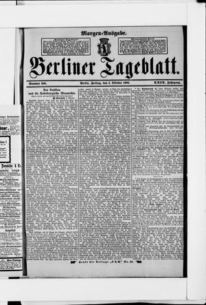 Berliner Tageblatt und Handels-Zeitung vom 05.10.1900