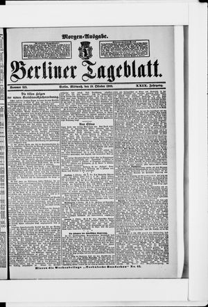 Berliner Tageblatt und Handels-Zeitung vom 10.10.1900