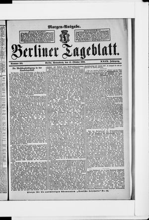 Berliner Tageblatt und Handels-Zeitung vom 13.10.1900