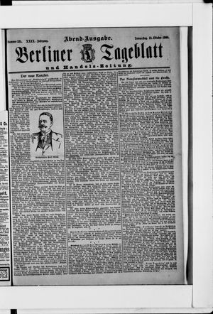 Berliner Tageblatt und Handels-Zeitung vom 18.10.1900