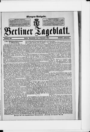 Berliner Tageblatt und Handels-Zeitung vom 03.11.1900