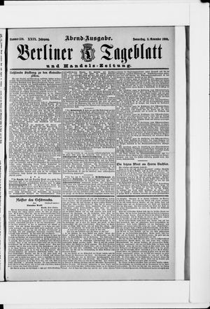 Berliner Tageblatt und Handels-Zeitung vom 08.11.1900