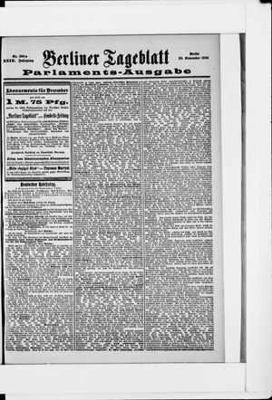 Berliner Tageblatt und Handels-Zeitung vom 20.11.1900