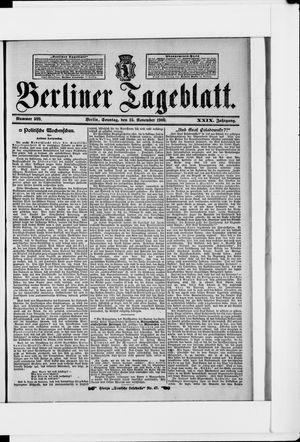 Berliner Tageblatt und Handels-Zeitung on Nov 25, 1900