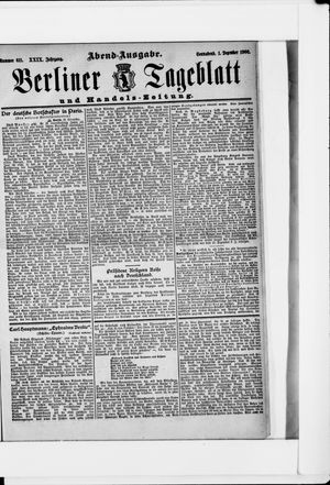 Berliner Tageblatt und Handels-Zeitung vom 01.12.1900