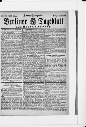 Berliner Tageblatt und Handels-Zeitung vom 03.12.1900