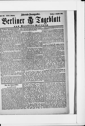 Berliner Tageblatt und Handels-Zeitung vom 04.12.1900