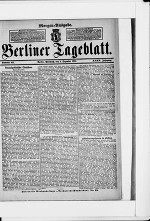 Berliner Tageblatt und Handels-Zeitung vom 05.12.1900