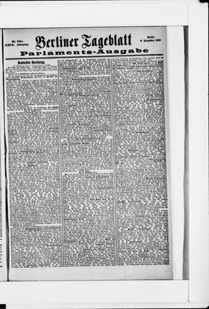 Berliner Tageblatt und Handels-Zeitung vom 06.12.1900