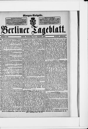 Berliner Tageblatt und Handels-Zeitung vom 06.12.1900