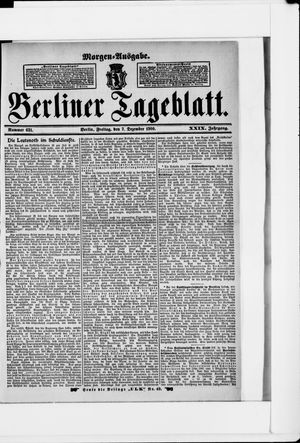 Berliner Tageblatt und Handels-Zeitung vom 07.12.1900