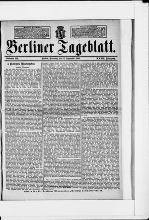 Berliner Tageblatt und Handels-Zeitung vom 09.12.1900