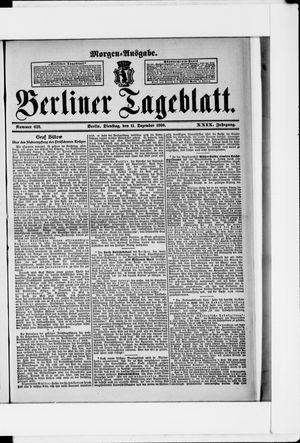 Berliner Tageblatt und Handels-Zeitung vom 11.12.1900