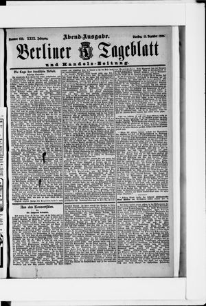 Berliner Tageblatt und Handels-Zeitung vom 11.12.1900