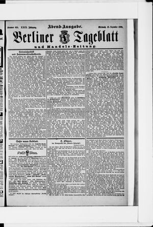 Berliner Tageblatt und Handels-Zeitung on Dec 12, 1900