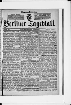 Berliner Tageblatt und Handels-Zeitung vom 13.12.1900