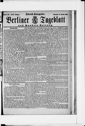Berliner Tageblatt und Handels-Zeitung vom 13.12.1900