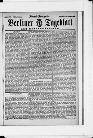 Berliner Tageblatt und Handels-Zeitung vom 15.12.1900