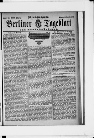 Berliner Tageblatt und Handels-Zeitung vom 19.12.1900