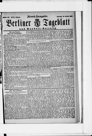 Berliner Tageblatt und Handels-Zeitung vom 20.12.1900