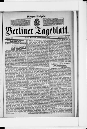Berliner Tageblatt und Handels-Zeitung vom 22.12.1900