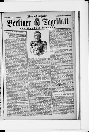 Berliner Tageblatt und Handels-Zeitung vom 22.12.1900