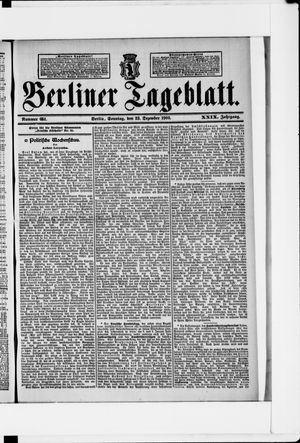 Berliner Tageblatt und Handels-Zeitung vom 23.12.1900