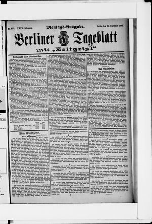 Berliner Tageblatt und Handels-Zeitung vom 24.12.1900