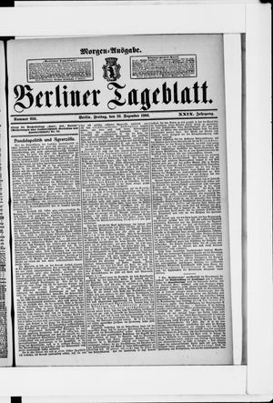Berliner Tageblatt und Handels-Zeitung vom 28.12.1900