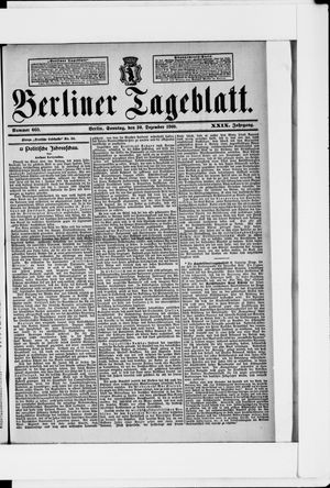Berliner Tageblatt und Handels-Zeitung vom 30.12.1900