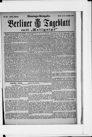 Berliner Tageblatt und Handels-Zeitung vom 31.12.1900