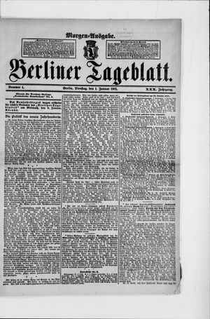 Berliner Tageblatt und Handels-Zeitung vom 01.01.1901