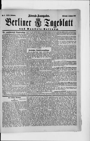 Berliner Tageblatt und Handels-Zeitung vom 02.01.1901