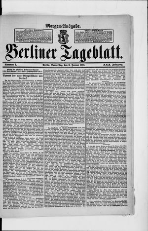 Berliner Tageblatt und Handels-Zeitung on Jan 3, 1901
