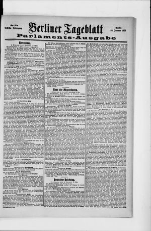 Berliner Tageblatt und Handels-Zeitung vom 10.01.1901