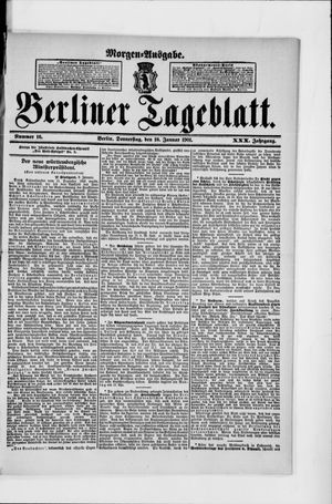 Berliner Tageblatt und Handels-Zeitung vom 10.01.1901