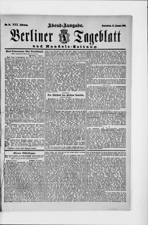 Berliner Tageblatt und Handels-Zeitung vom 12.01.1901