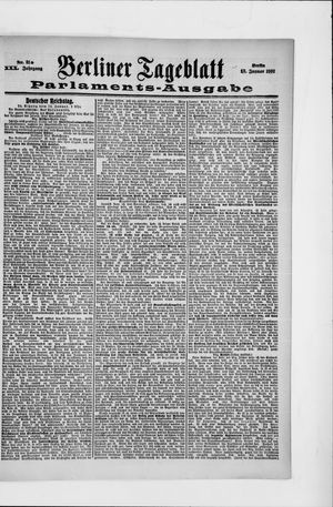 Berliner Tageblatt und Handels-Zeitung vom 13.01.1901